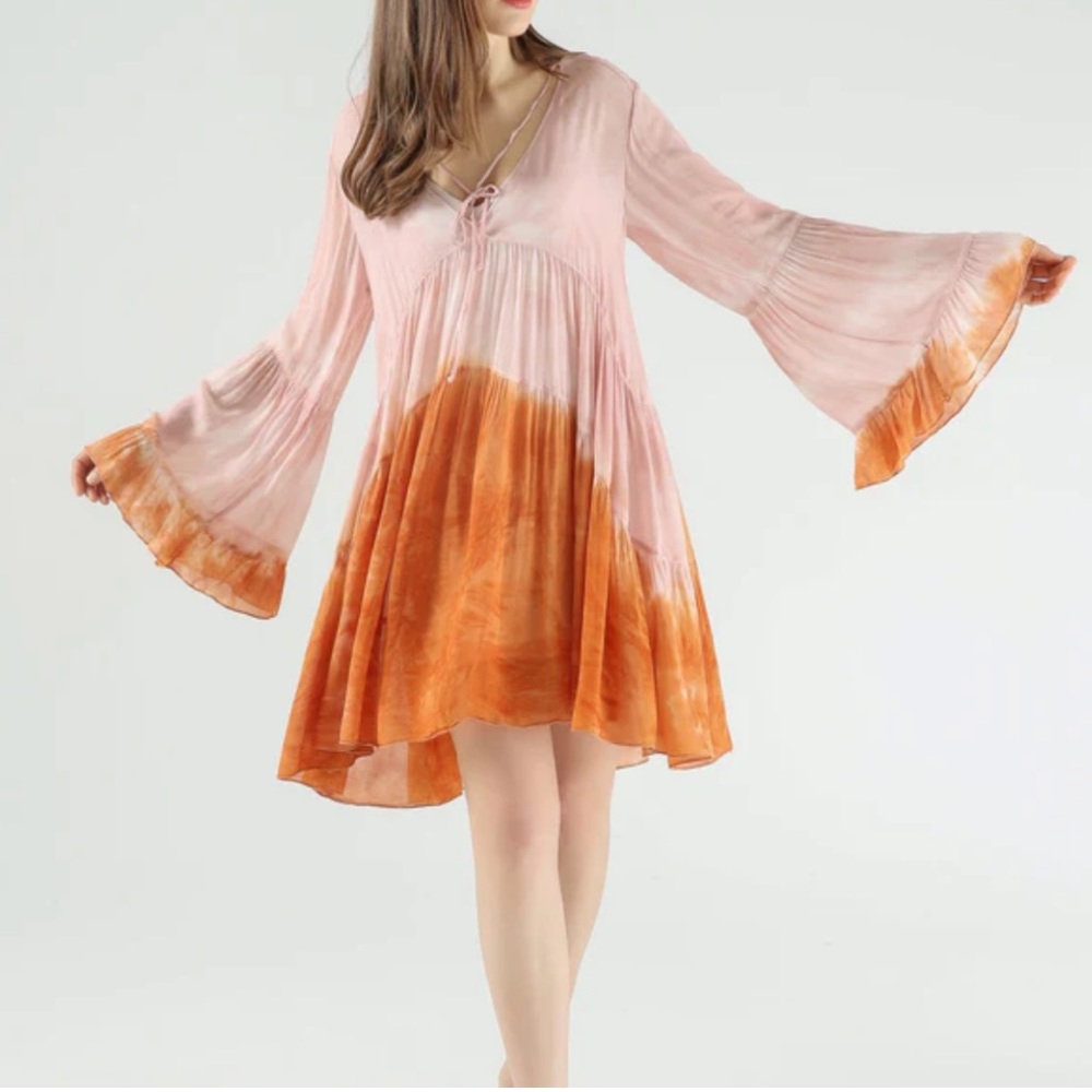YFB Tie Dyed Rosa Ruffle Dress - Picture 2 of 15